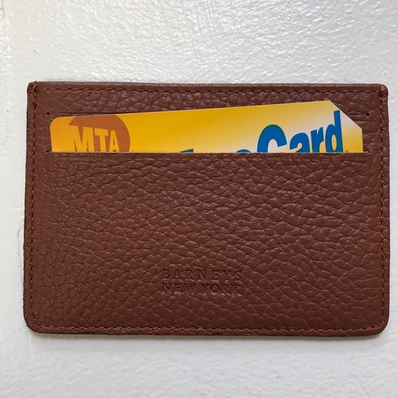 Barneys New York Handbags - BARNEYS NEW YORK pebbled leather card holder